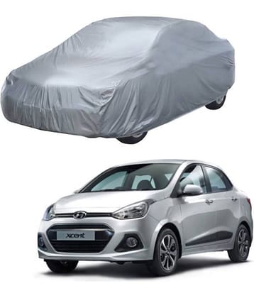 Autoretail Silver Color Car Cover Without Mirror Pocket Polyster For Hyundai Xcent