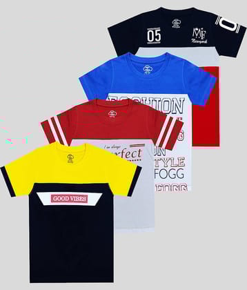 MIST N FOGG Pack of 1 Boys Cotton T-Shirt ( Multicolor )