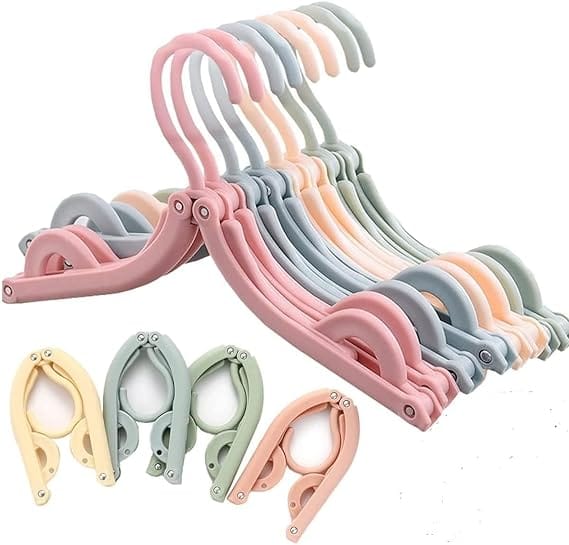 Folding Hanger Space-Saving Portable Clothes Organizer, Ideal for Travel and Home Use, Durable Design for Shirts, Dresses, and More