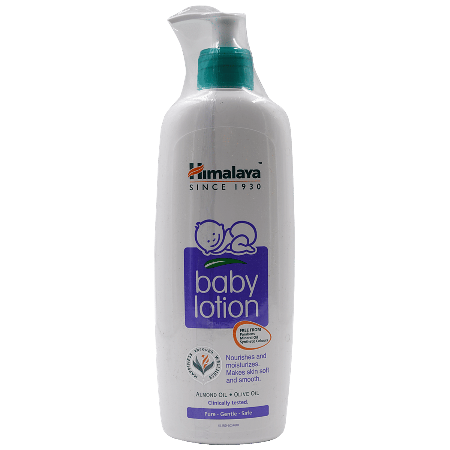 Himalaya Baby Lotion - With Almond Oil & Olive Oil, Paraben Free, 400 Ml