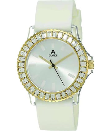 Aglance - White Silicon Analog Womens Watch