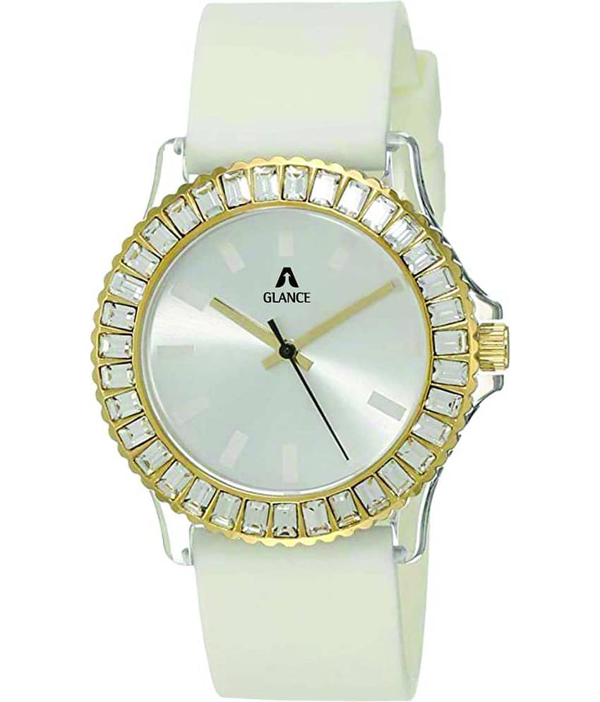 Aglance - White Silicon Analog Womens Watch