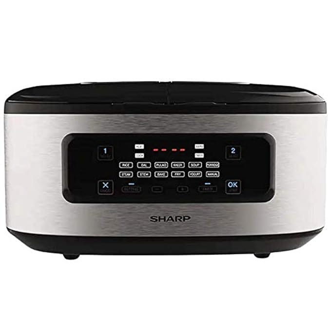 SHARP 1ST Dual Pot (JAPAN TECHNOLOGY) Automatic Electric Twin Cooker with Non-Stick Pot, 5 Litres