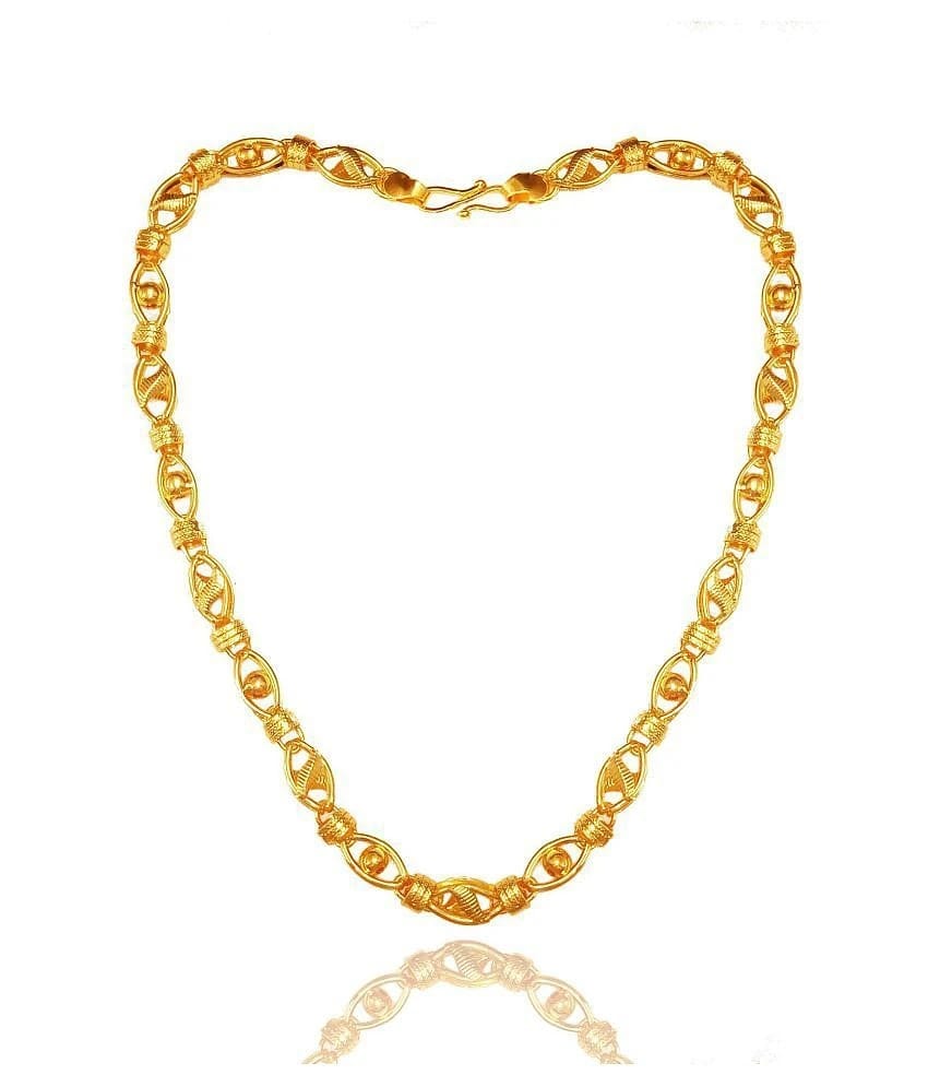 Shankhraj Mall Gold Plated Mens Necklace Chain-100100 - Golden