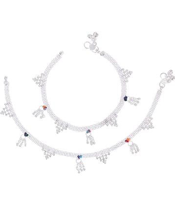 AanyaCentric - Silver Anklets ( Pack of 1 )