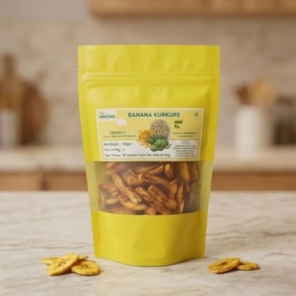 Banana Kurkure - 100 gm - One stand-up pouch