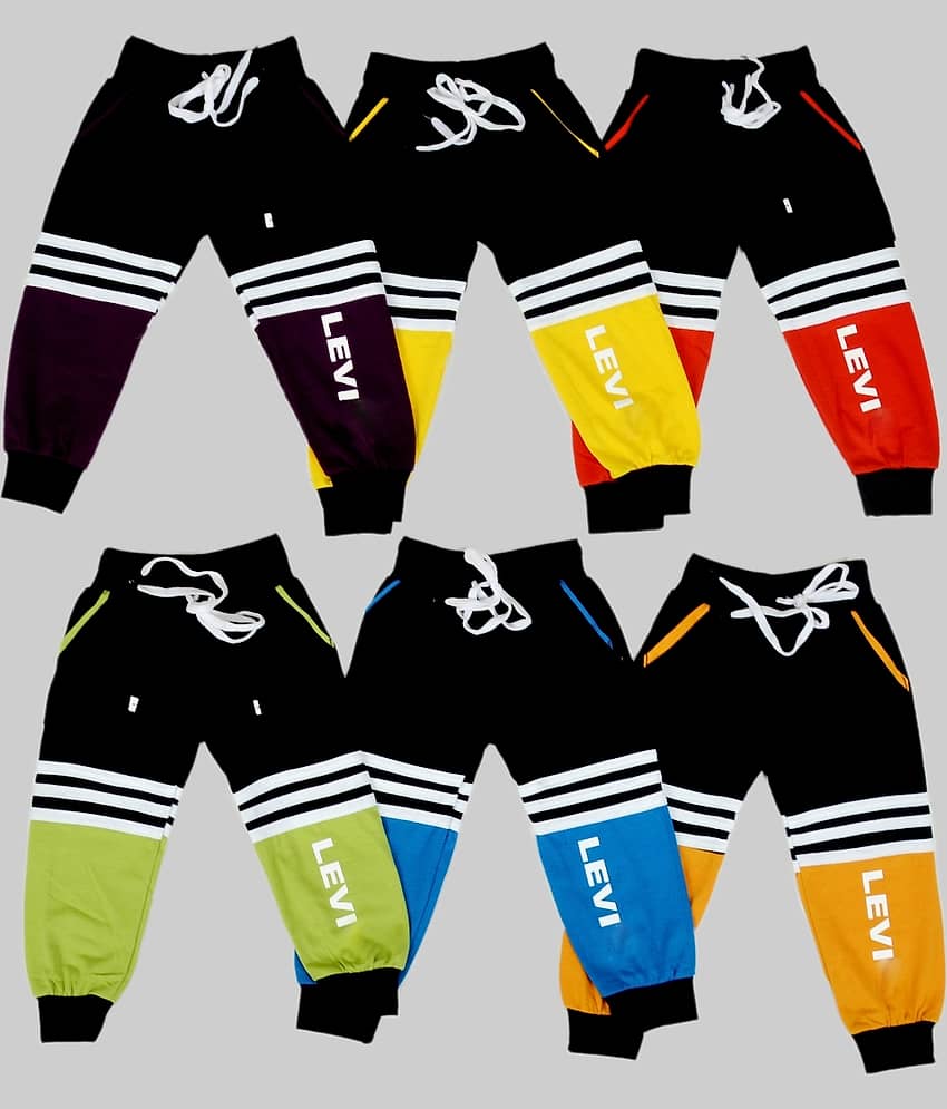 DIAMOND EXPORTER Pack of 6 Boys Cotton Blend Trackpant ( Multi Color )