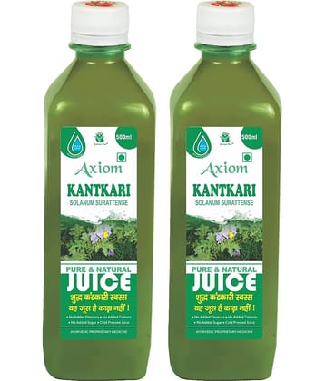 Axiom Kantkari Juice 500ml (Pack of 2)|100% Natural WHO-GLP,GMP,ISO Certified Product
