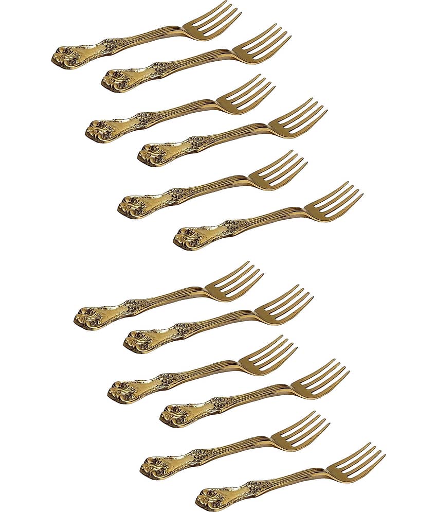 A & H ENTERPRISES - Brass Brass Table Fork ( Pack of 12 )