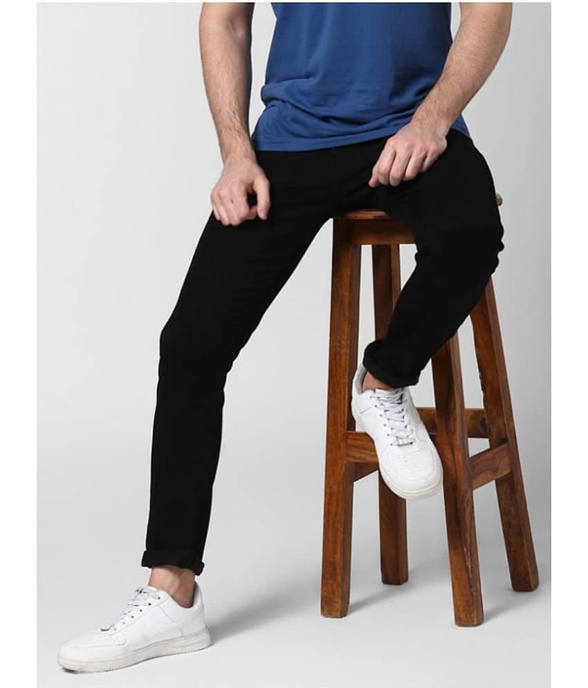 BUKKL Slim Fit Solid Men's Jeans - Black ( Pack of 1 )