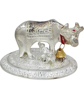 Shri Astha Vinayak Brass Cow and Calf Idol ( 6 cm )