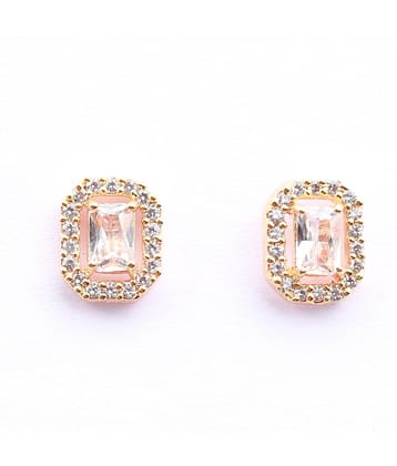 Jewels Corner - White Stud Earrings ( Pack of 1 )