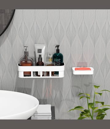 BLUE HOME AND KITCHEN Plastic Wall Hung Shelf