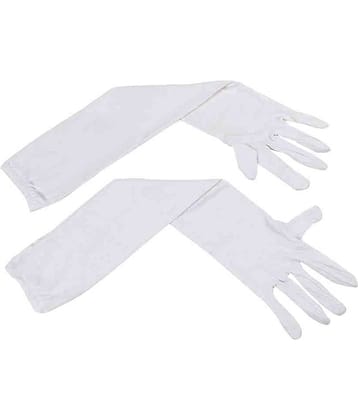 R.j.von White Driving Gloves For Women