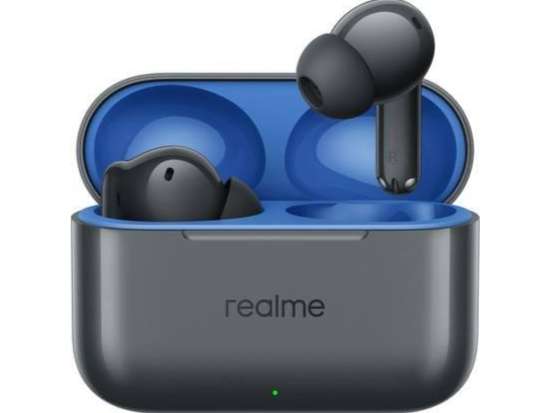 Realme Buds T200 Hi-Res with 32dB ANC, 12.4mm driver Quad Mic, 50 Hrs Playback, BT5.4, IP55 Bluetooth - Mystic Grey