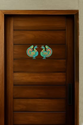 Dbeautify's DIY MDF Peacock Shubh Labh MDF Cutouts