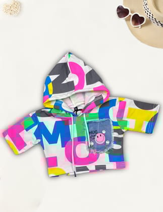 Girls Alphabet Hoodie [GT-661] [2-4 Years]-1-2Y (Size - 18) / Imported