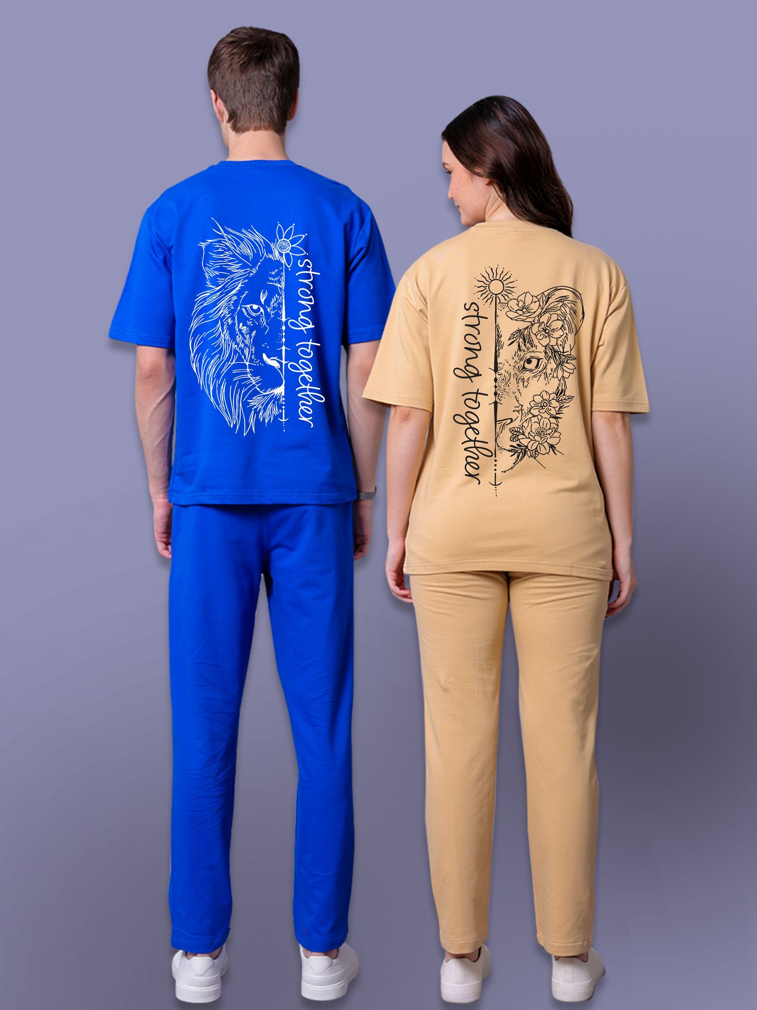 Strong Together Couple Co-Ord Set With Joggers (Pack of 2)