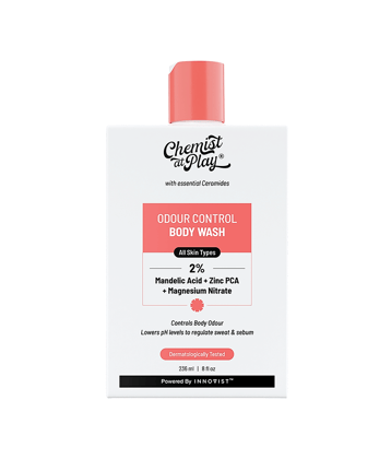 Chemist At Play Odour Control Shower gel Mandelic Acid Body Wash Controls Body Odour, 236ml (Pack of 1)