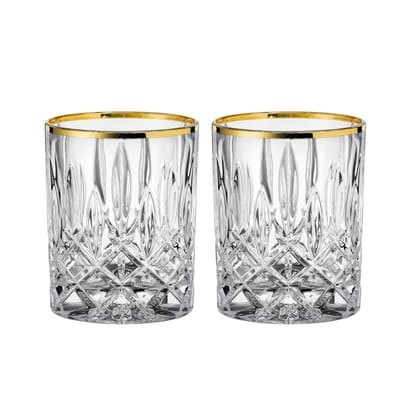 Nachtmann Noblesse Gold Collection Crystal Whiskey Tumblers, Set Of 4, Gold Rimmed Glasses, For Cocktails, Bourbon, Or Any Beverages, 4 Inch,10.4 Ounces Nachtmann Noblesse Gold Collection Crystal Whiskey Tumblers, Set Of 4, Gold Rimmed Glasses, For Cocktails, Bourbon, Or Any Beverages, 4 Inch,10.4 Ounces