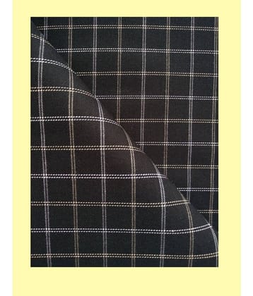 Makhanchor - Black Cotton Men's Unstitched Shirt Piece ( Pack of 1 )