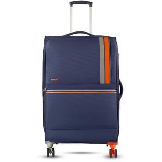 Timus Sportive Premium Large Soft Sided Polyester 360 Degree Wheeling System LuggageTSA Lock 8 Wheels Large Check-in Ex