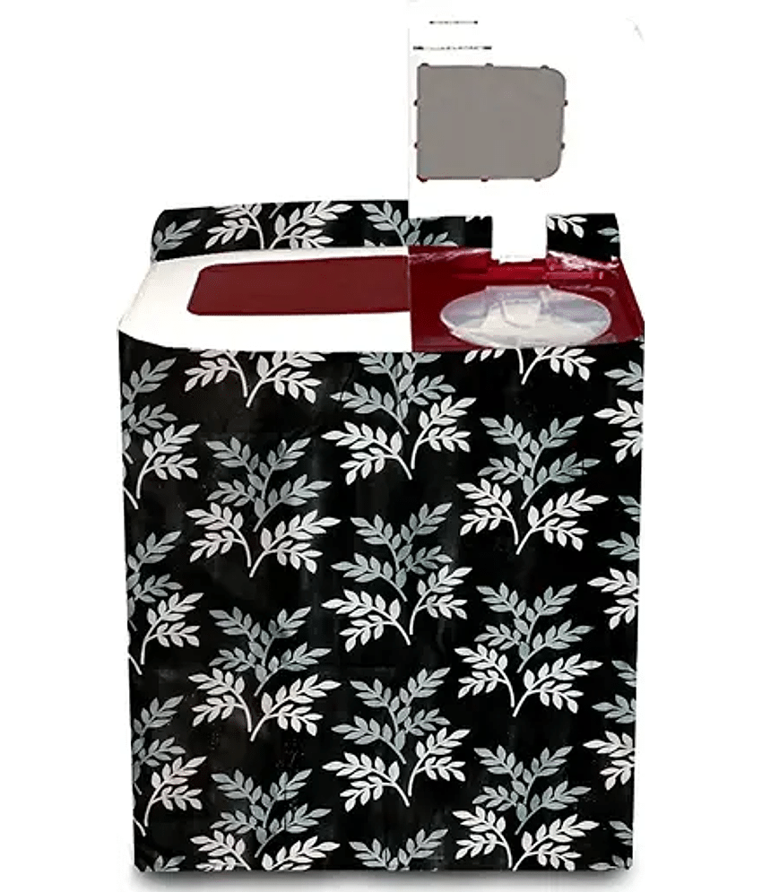 ENTICE Semi-Automatic Washing Machine Cover Compatiable For 8 kg - Black