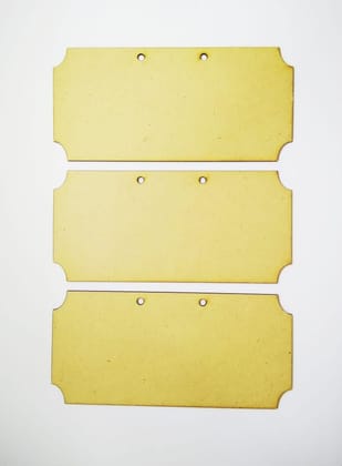 Brand Zero MDF Curvy Name Plate - Pack Of 3 Pcs