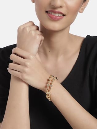 Enchanting Duets Gold-Plated AD Bangles Set
