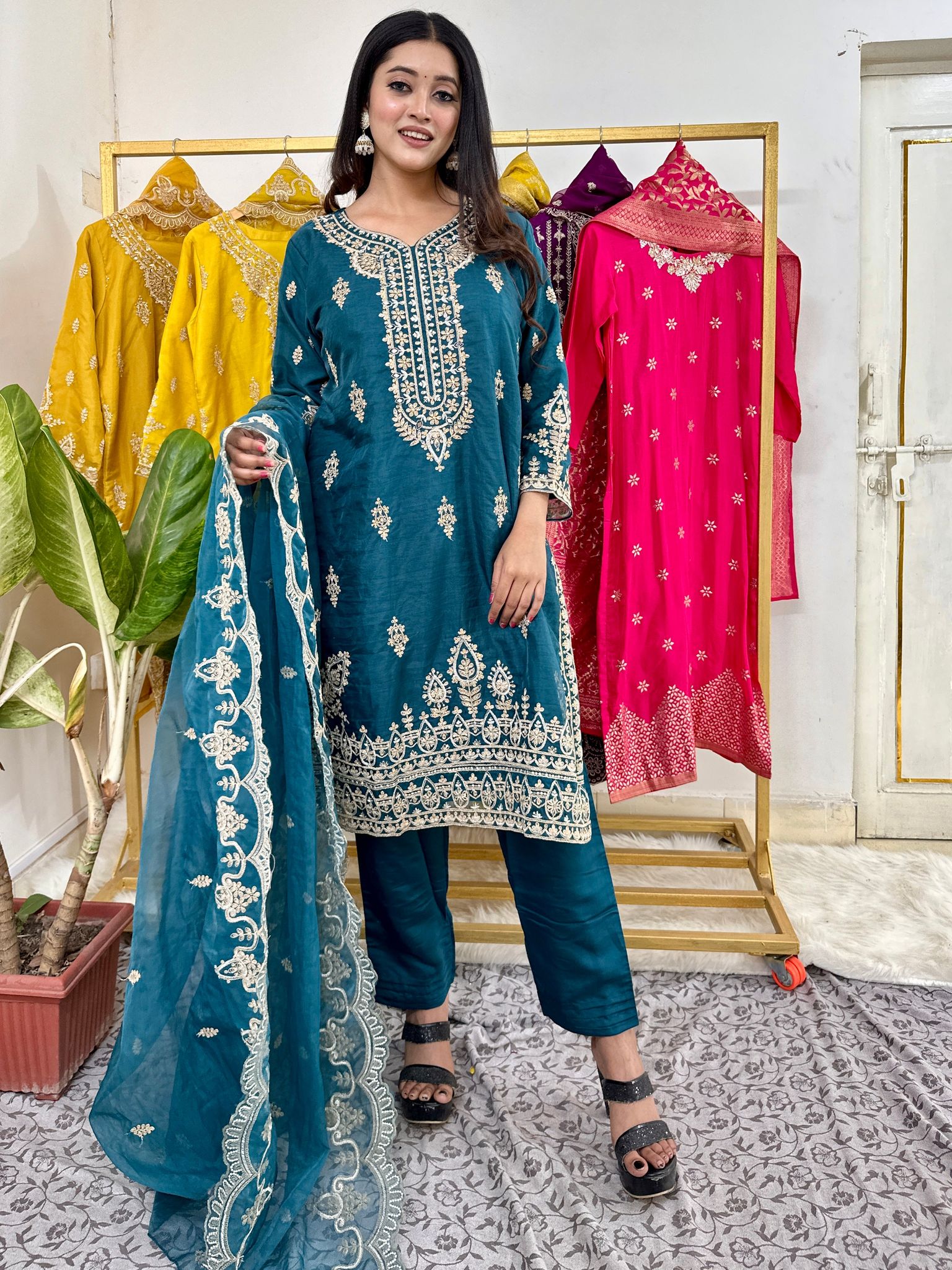 Heavy Work Suit Set (Petrol Blue)-L