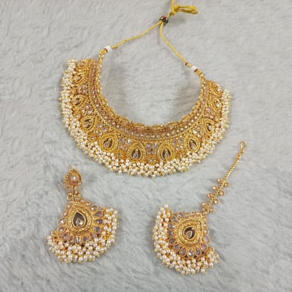 Ethnic Traditional Brass Choker set with Earrings