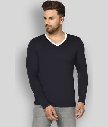 Glito Pack of 1 Cotton Blend Regular Fit Men's T-Shirt ( Navy )