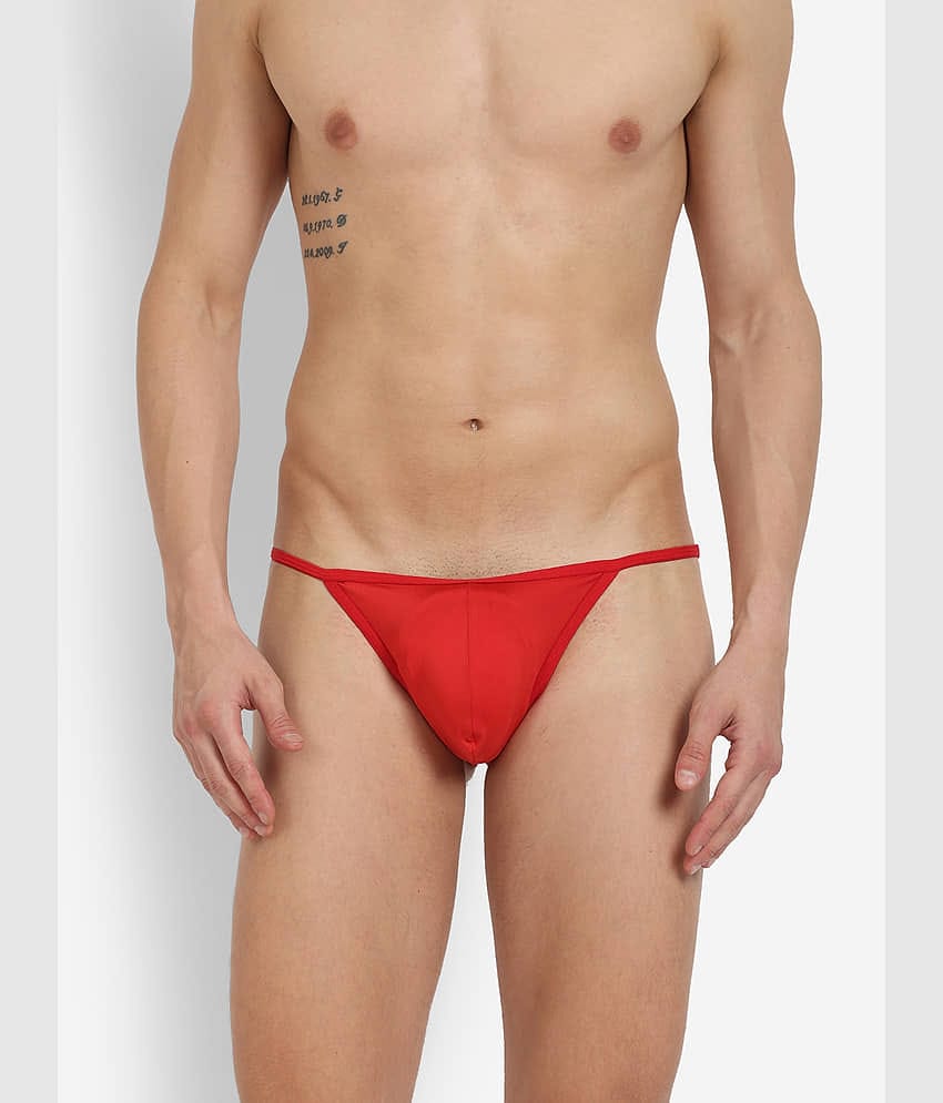 La Intimo Pack of 1 Polyester Briefs For Men's ( Red )
