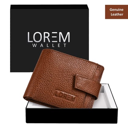 Tan Removable Card Slot Bi-Fold Genuine Leather 6 ATM Slots Wallet for Men WL504-B