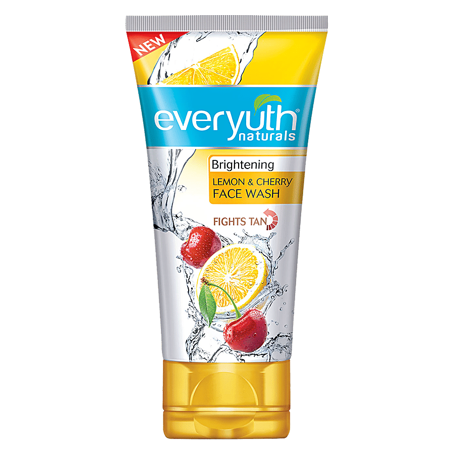 Everyuth Naturals Brightening Lemon & Cherry Face Wash, 50 G Tube