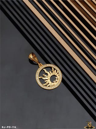 Decorative Gold Plated  Sun Rise Artists Pendant PD-116-GOLDEN