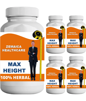 Zemaica Healthcare max height plain flavor 0.5 kg Powder Pack of 5