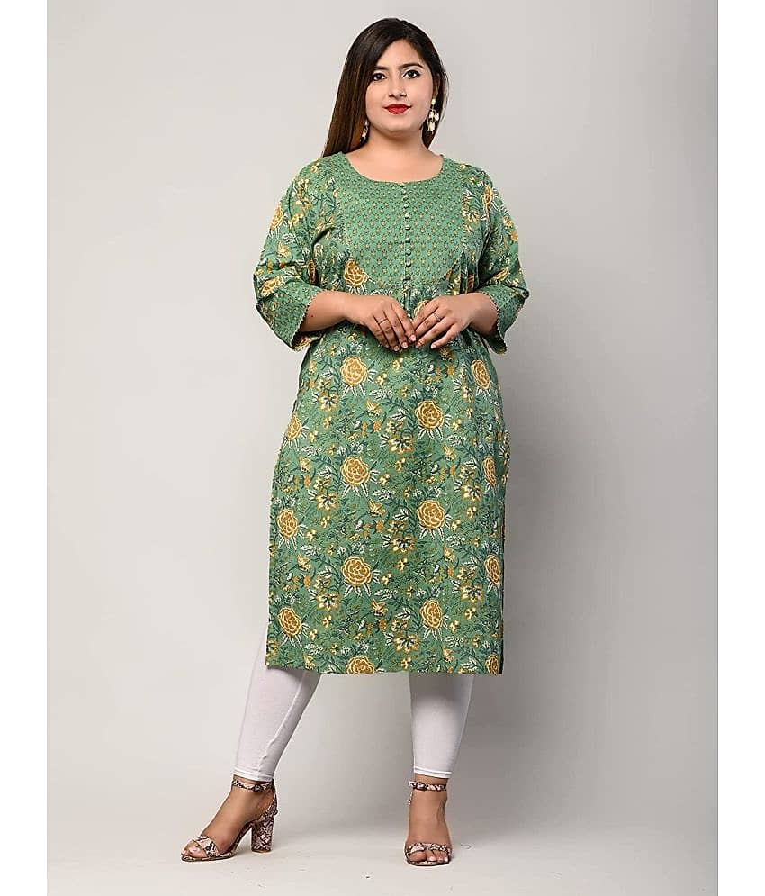 Swasti - Multicolor Cotton Women's Straight Kurti ( Pack of 1 )