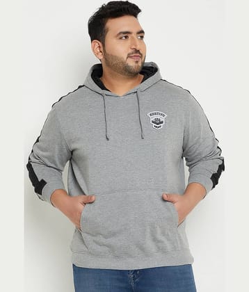 AUSTIVO Fleece Hooded Men's Sweatshirt - Grey ( Pack of 1 )