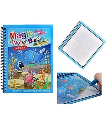Magic Water Coloring Doodle Book Reusable Quick Dry Colouring with Pen Painting Board for Children Education Drawing Pad Activity Kids Toys