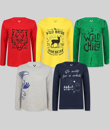E1K Pack of 1 Boys Cotton T-Shirt ( Multicolor )