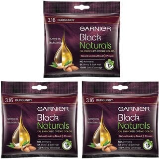Garnier Black Naturals Burgundy 3.16 Crme Riche Hair Color - 20ml+20g (Pack Of 3)