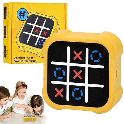Electronic Tic Tac Toe Bolt Game, 3-in-1 Handheld Game Puzzle Console with Silent Mode, Portable Travel Game for Kids & Adults, Ages 3+ (Random Colour) Electronic Tic Tac Toe Bolt Game, 3-in-1 Handheld Game Puzzle Console with Silent Mode, Portable Travel Game for Kids & Adults, Ages 3+ (Random Colour)