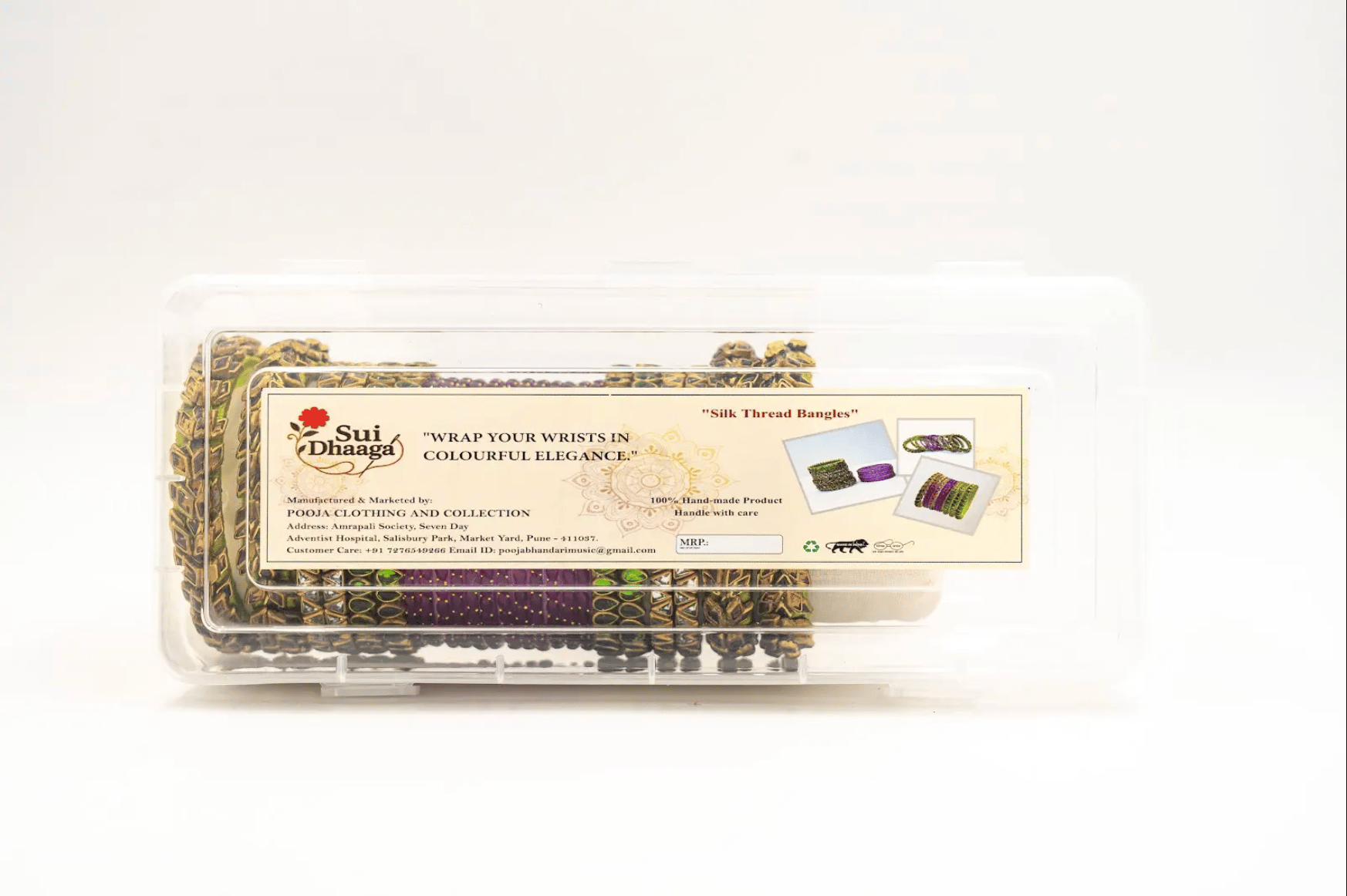 Handmade Silk Thread Bangles 1 set of each