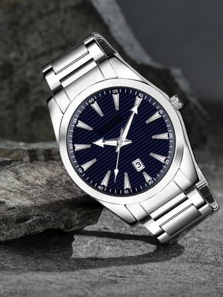 Blue Dial Date Function Analog Watch for Men LR149