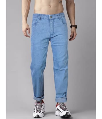 JB JUST BLACK Regular Fit Cuffed Hem Men's Jeans - Light Blue ( Pack of 1 )