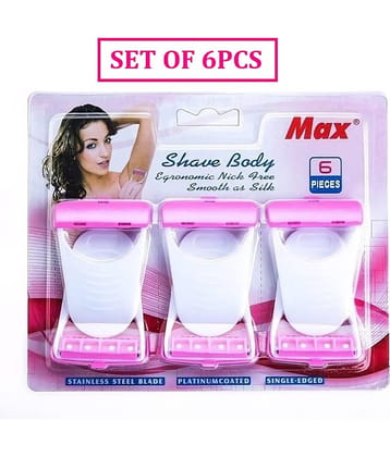 Max Body Shaver Razor Disposable and Bikini Razor For Women and Girl (set of 6)