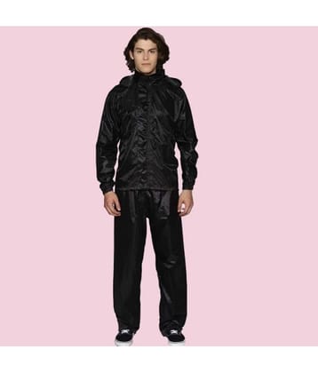 PP Kurtis Black Polyester Men's Rain Suit ( Pack of 1 )