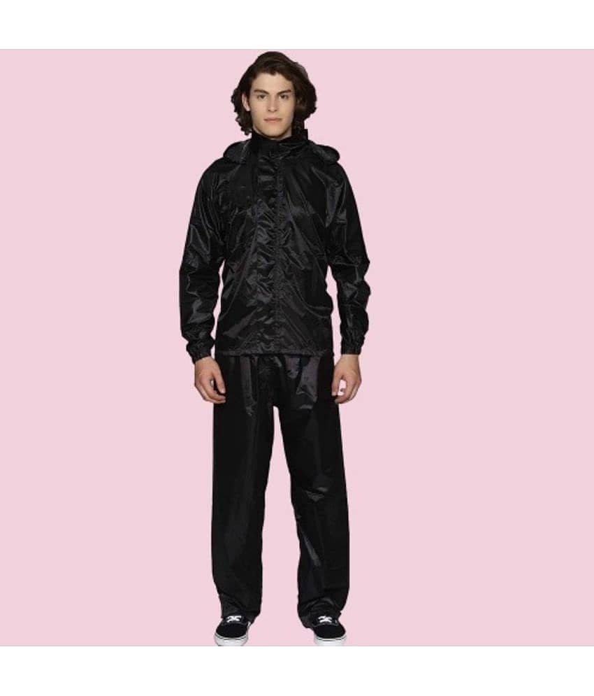 PP Kurtis Black Polyester Men's Rain Suit ( Pack of 1 )