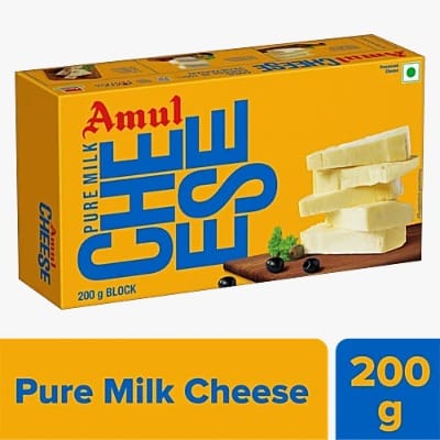 Amul Processed Cheese Block, 200 g Carton